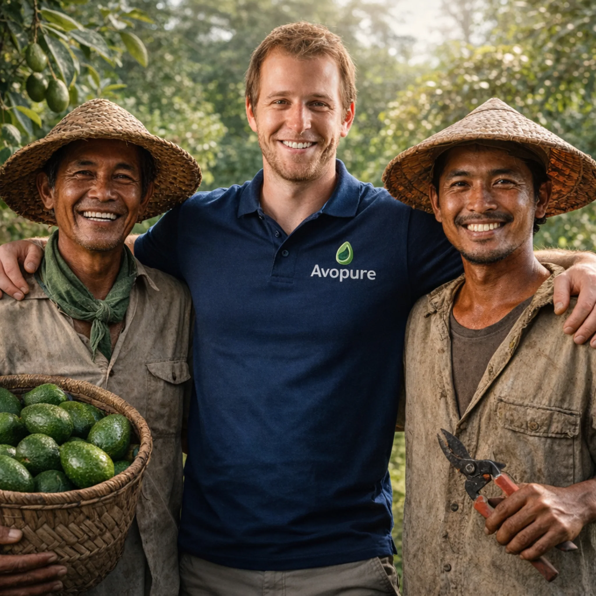 Gründer von AvoPure mit indonesischen Bauern